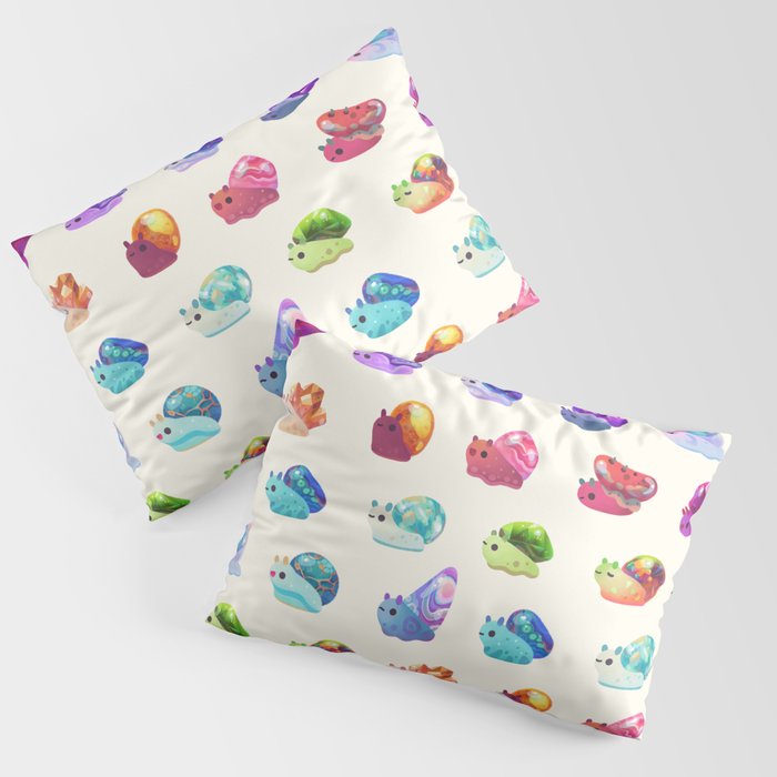 Jewel Snail - pastel Pillow Sham Gallery Image 3