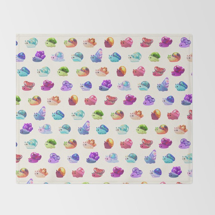 Jewel Snail - pastel Throw Blanket Gallery Image 2
