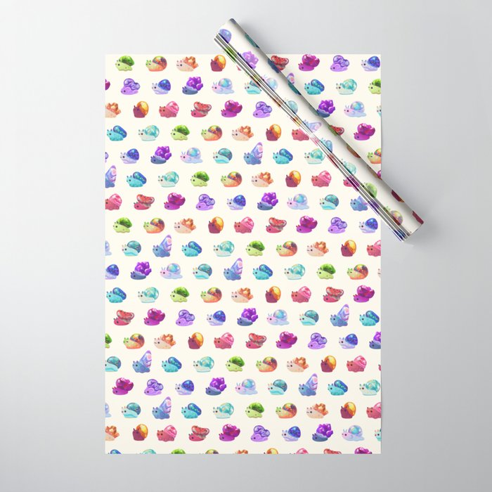 Jewel Snail - pastel Wrapping Paper Gallery Image 1