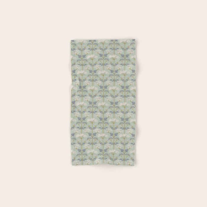 Vintage Sage Floral Bath Towel Gallery Image 1