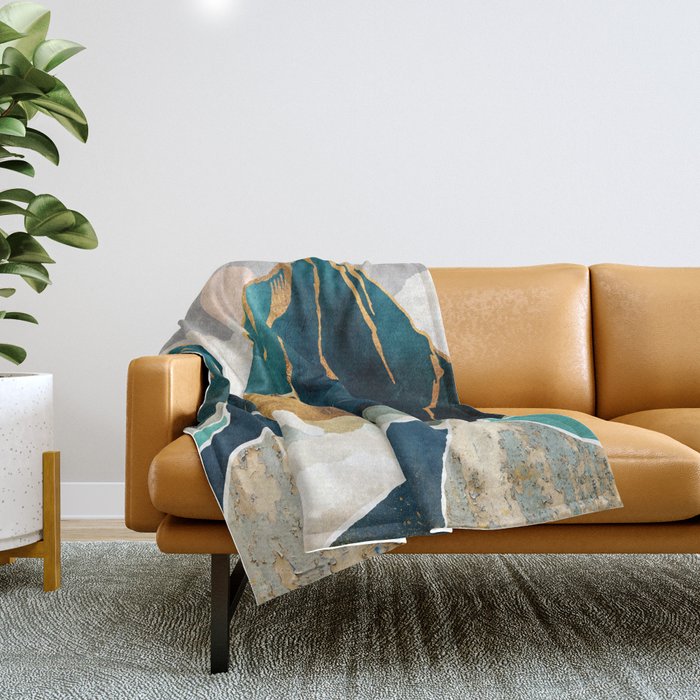 Golden Waterfall Throw Blanket Gallery Image 1