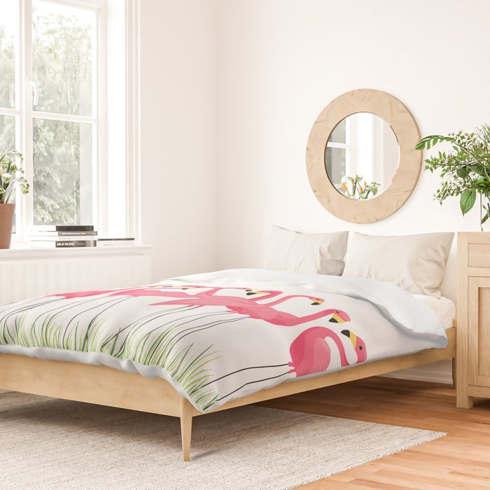 Cuban Pink Flamingos Duvet Cover Gallery Image 2