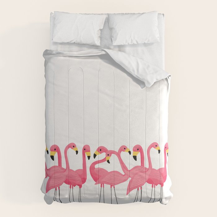Cuban Pink Flamingos Comforter Gallery Image 1