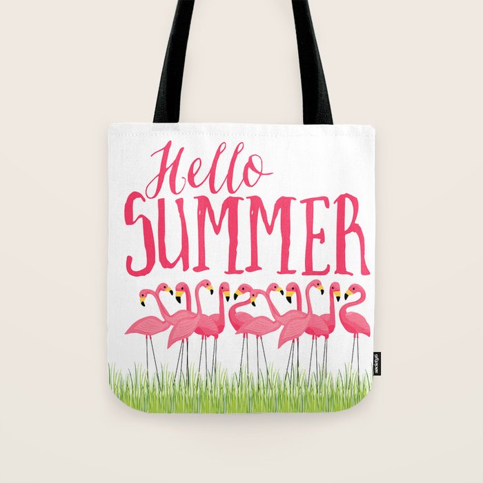 Cuban Pink Flamingos Tote Bag Gallery Image 1