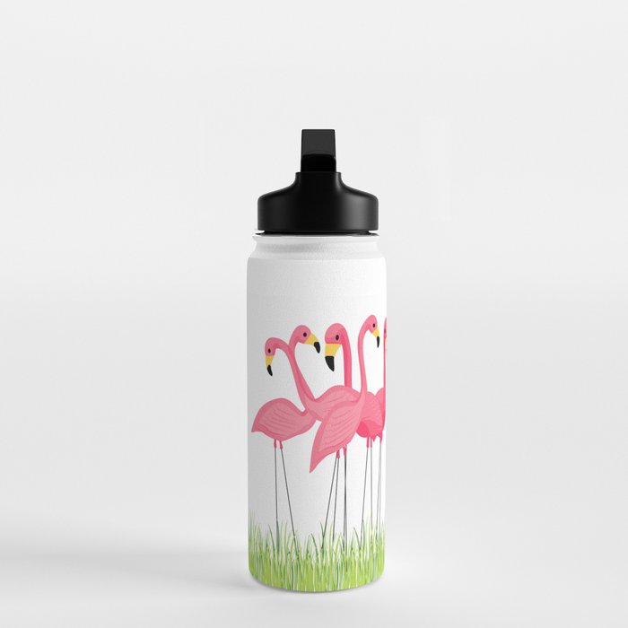 Cuban Pink Flamingos Water Bottle Gallery Image 3
