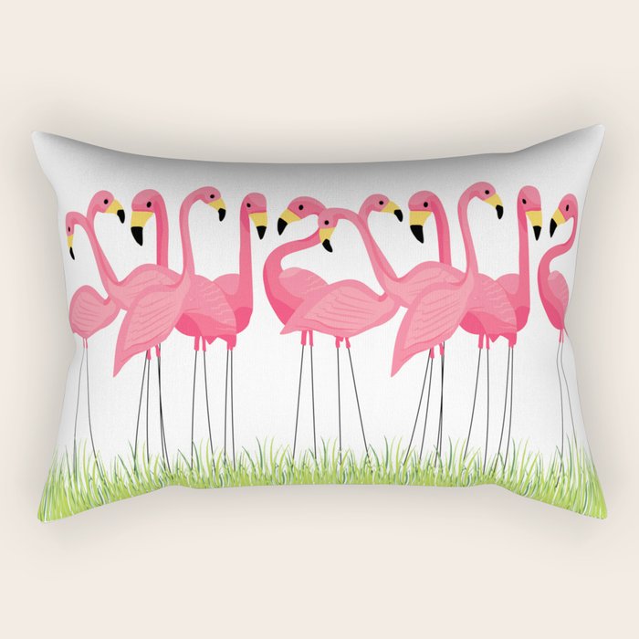 Cuban Pink Flamingos Rectangular Pillow Gallery Image 2