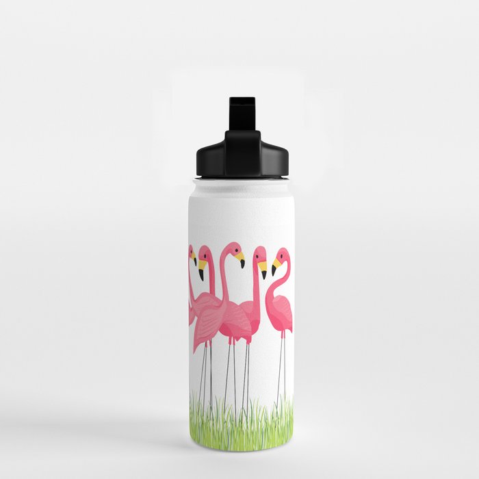 Cuban Pink Flamingos Water Bottle Gallery Image 2