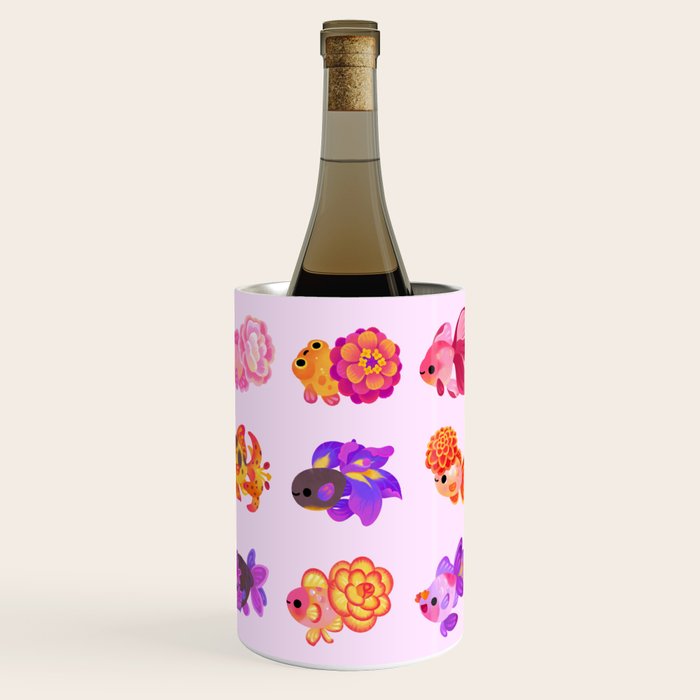 Flower goldfish - bright Wine Chiller Gallery Image 1