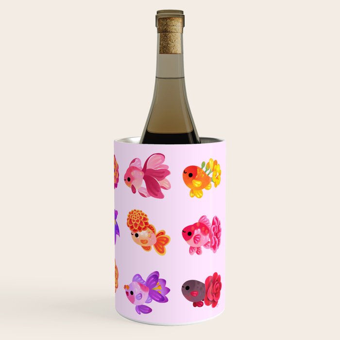 Flower goldfish - bright Wine Chiller Gallery Image 3