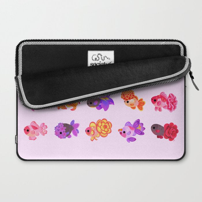 Flower goldfish - bright Laptop Sleeve Gallery Image 2