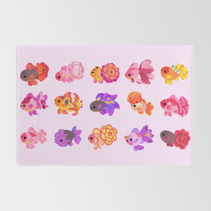 Flower goldfish - bright Rug Gallery Image 2