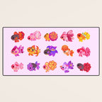 Flower goldfish - bright Desk Mat Gallery Image 3