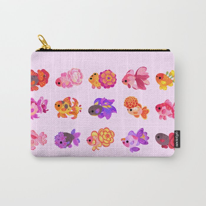 Flower goldfish - bright Carry All Pouch Gallery Image 1