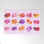 Flower goldfish - bright Welcome Mat Gallery Image 1