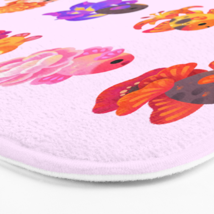 Flower goldfish - bright Bath Mat Gallery Image 3