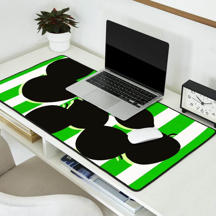 Still life - green stripe Desk Mat Gallery Image 2