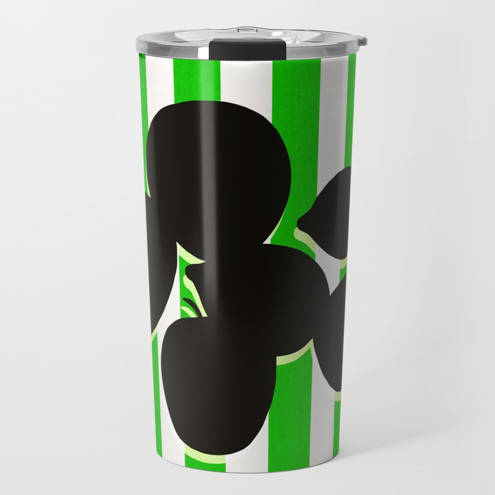 Still life - green stripe Travel Mug Gallery Image 1