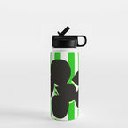 Still life - green stripe Water Bottle Gallery Image 1