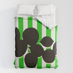 Still life - green stripe Duvet Cover Gallery Image 6