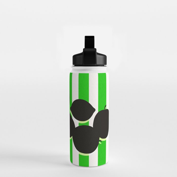 Still life - green stripe Water Bottle Gallery Image 2
