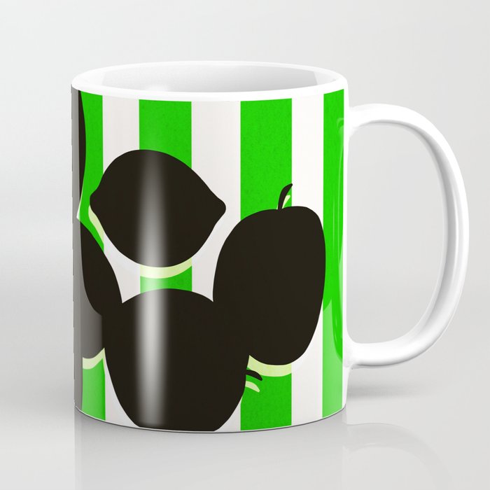 Still life - green stripe Coffee Mug Gallery Image 1
