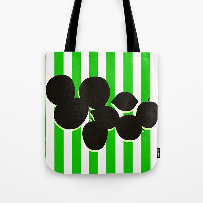 Still life - green stripe Tote Bag Gallery Image 1