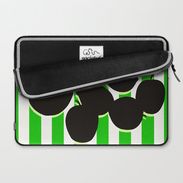 Still life - green stripe Laptop Sleeve Gallery Image 2