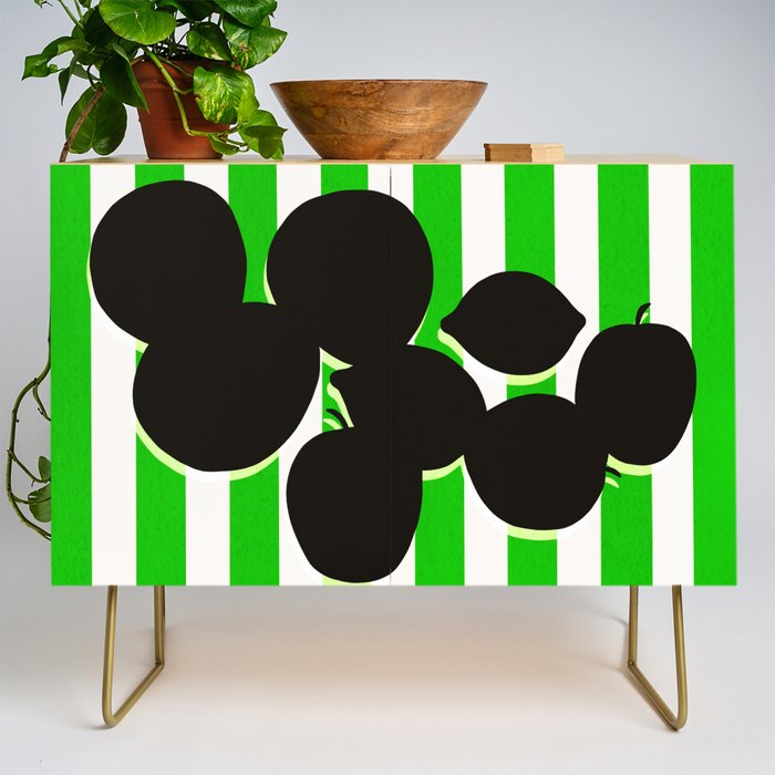 Still life - green stripe Credenza Gallery Image 1