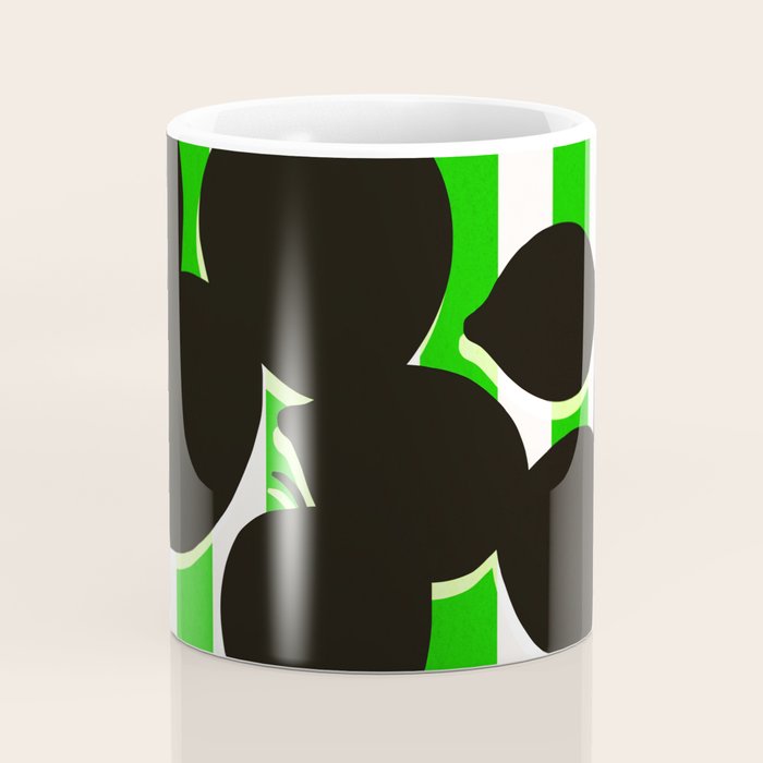 Still life - green stripe Coffee Mug Gallery Image 4
