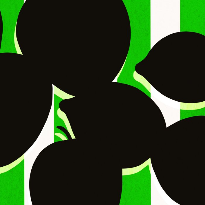 Still life - green stripe Coffee Mug Gallery Image 2