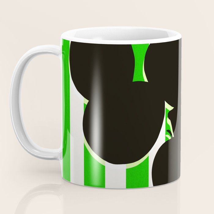 Still life - green stripe Coffee Mug Gallery Image 3
