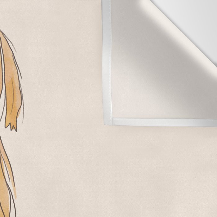 Life is golden dog drawing Wall Tapestry Gallery Image 3