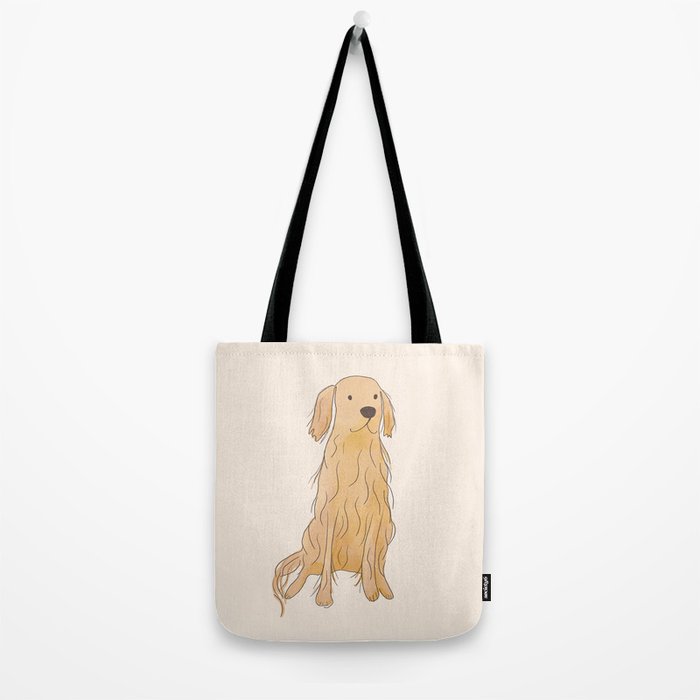 Life is golden dog drawing Tote Bag Gallery Image 2