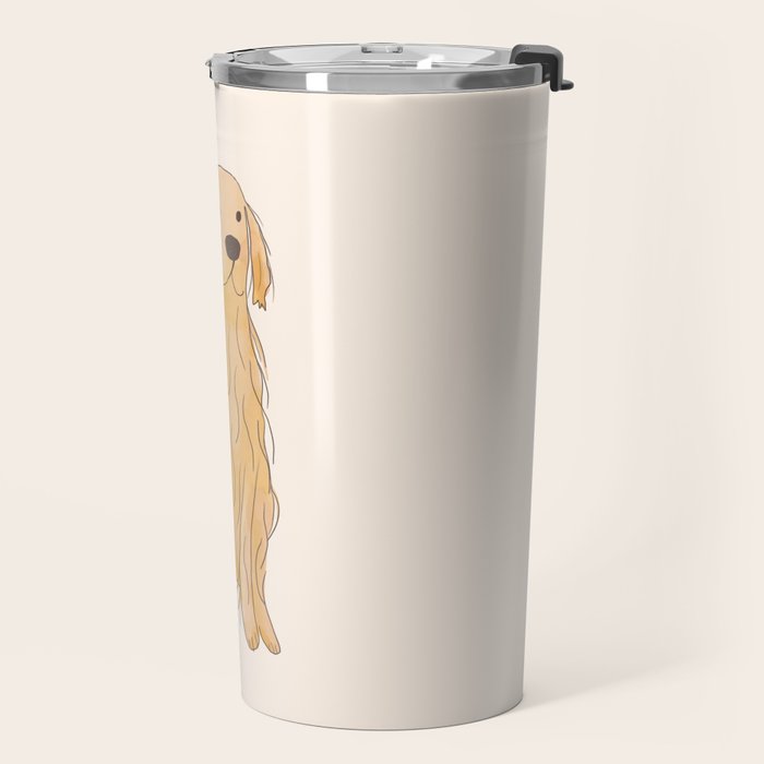 Life is golden dog drawing Travel Mug Gallery Image 2