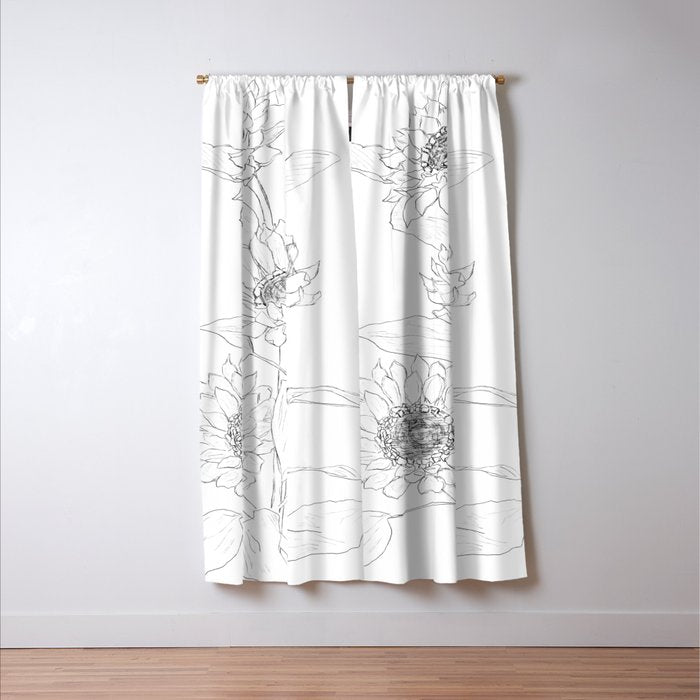 Sunflower Line Sami Window Curtain Gallery Image 3