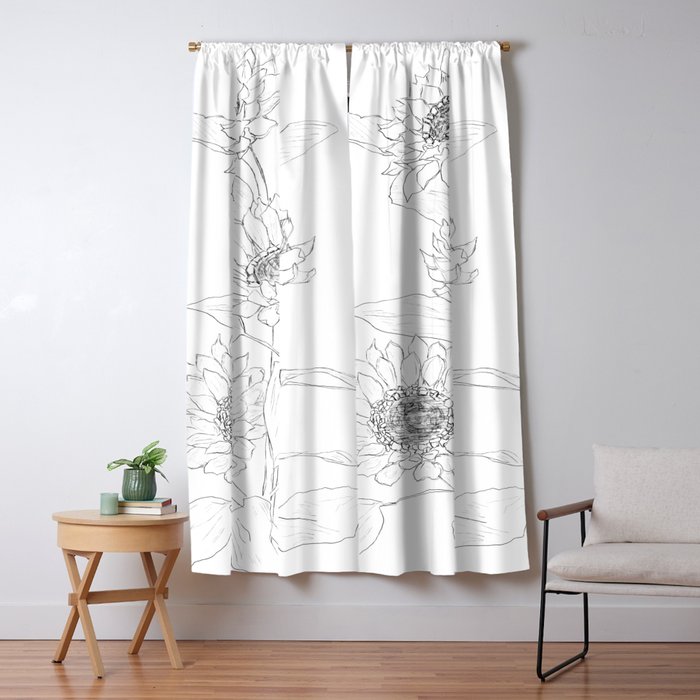 Sunflower Line Sami Window Curtain Gallery Image 5
