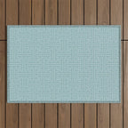 Serene Blue Maze Pattern Outdoor Rug Gallery Image 1