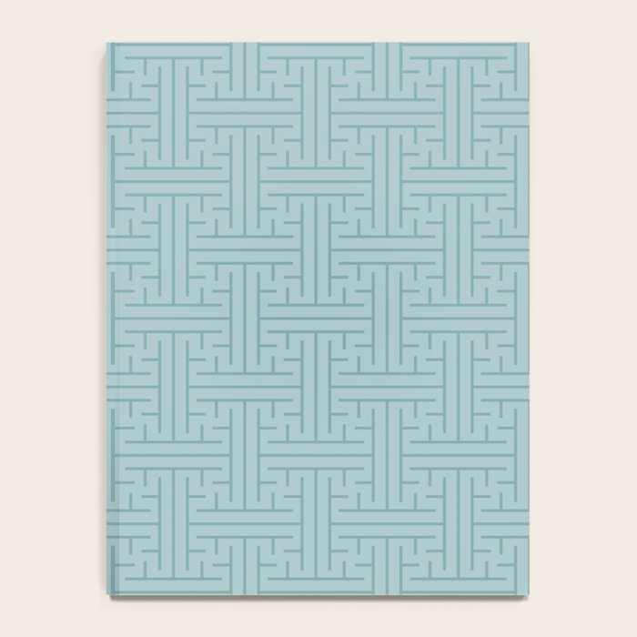 Serene Blue Maze Pattern Notebook Gallery Image 4
