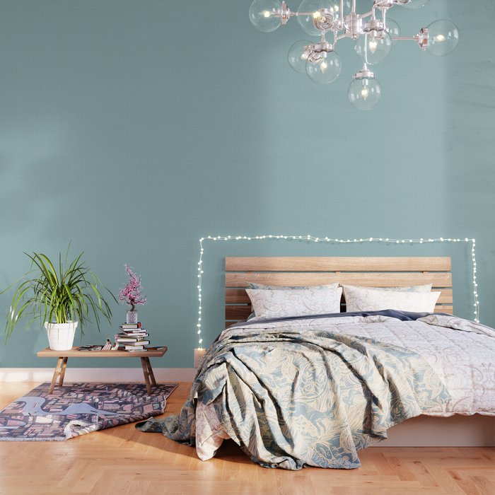 Serene Blue Maze Pattern Wallpaper Gallery Image 3