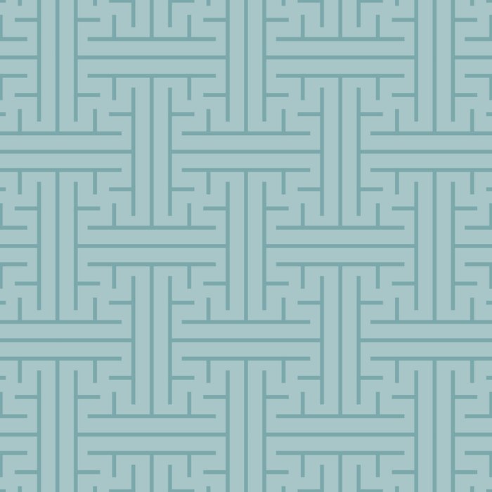 Serene Blue Maze Pattern Coffee Mug Gallery Image 2