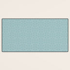 Serene Blue Maze Pattern Desk Mat Gallery Image 3