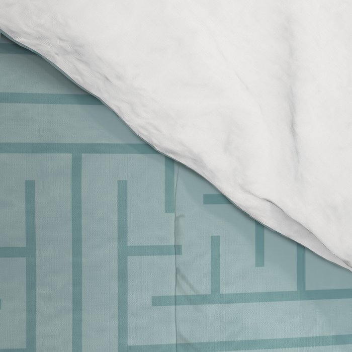 Serene Blue Maze Pattern Comforter Gallery Image 4
