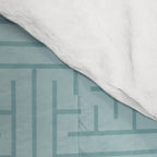 Serene Blue Maze Pattern Comforter Gallery Image 4
