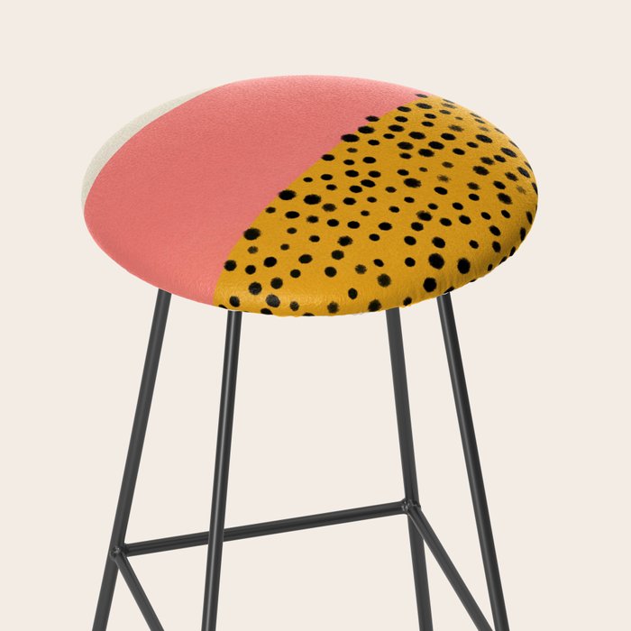 Cheetah & Peach | PATTERN 04: The Retro Edition Stool Gallery Image 2