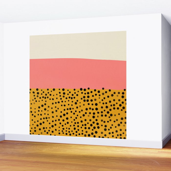 Cheetah & Peach | PATTERN 04: The Retro Edition Wall Mural Gallery Image 2