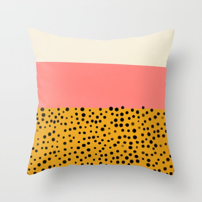 Cheetah & Peach | PATTERN 04: The Retro Edition Throw Pillow Gallery Image 6