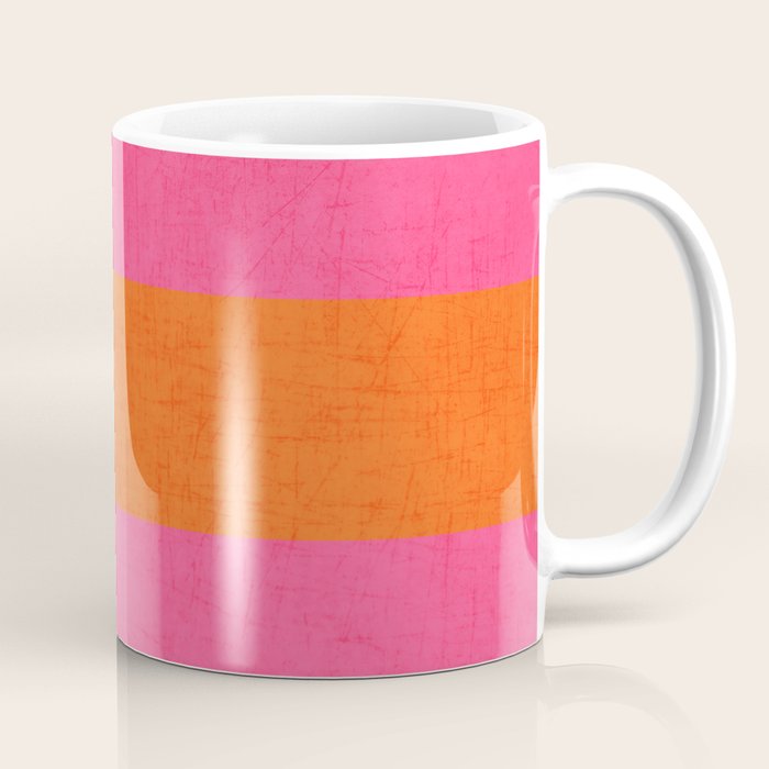 hot pink and orange classic  Coffee Mug Gallery Image 1
