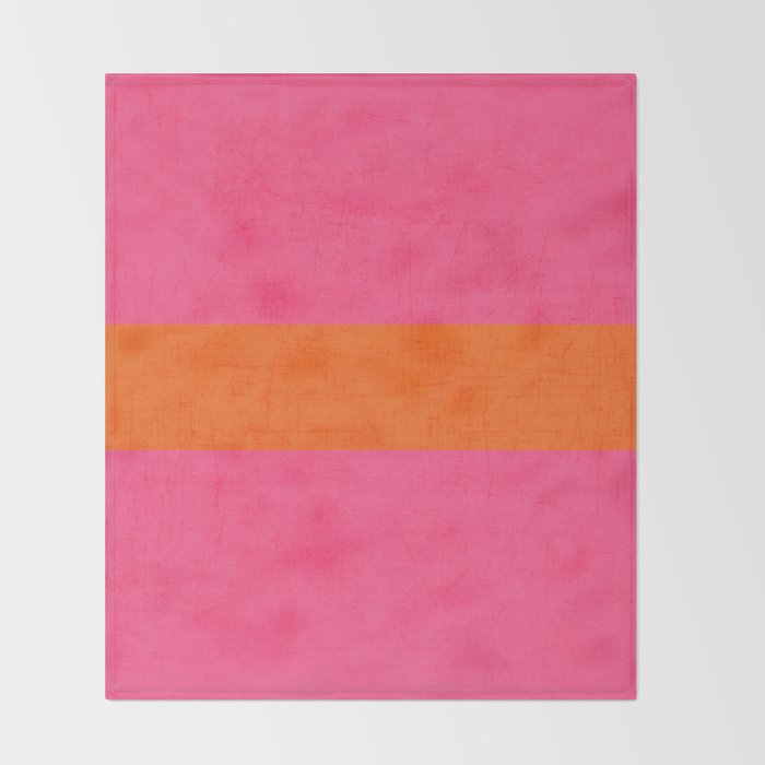 hot pink and orange classic  Throw Blanket Gallery Image 2