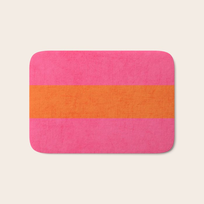 hot pink and orange classic  Bath Mat Gallery Image 1