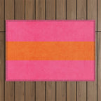 hot pink and orange classic  Outdoor Rug Gallery Image 1